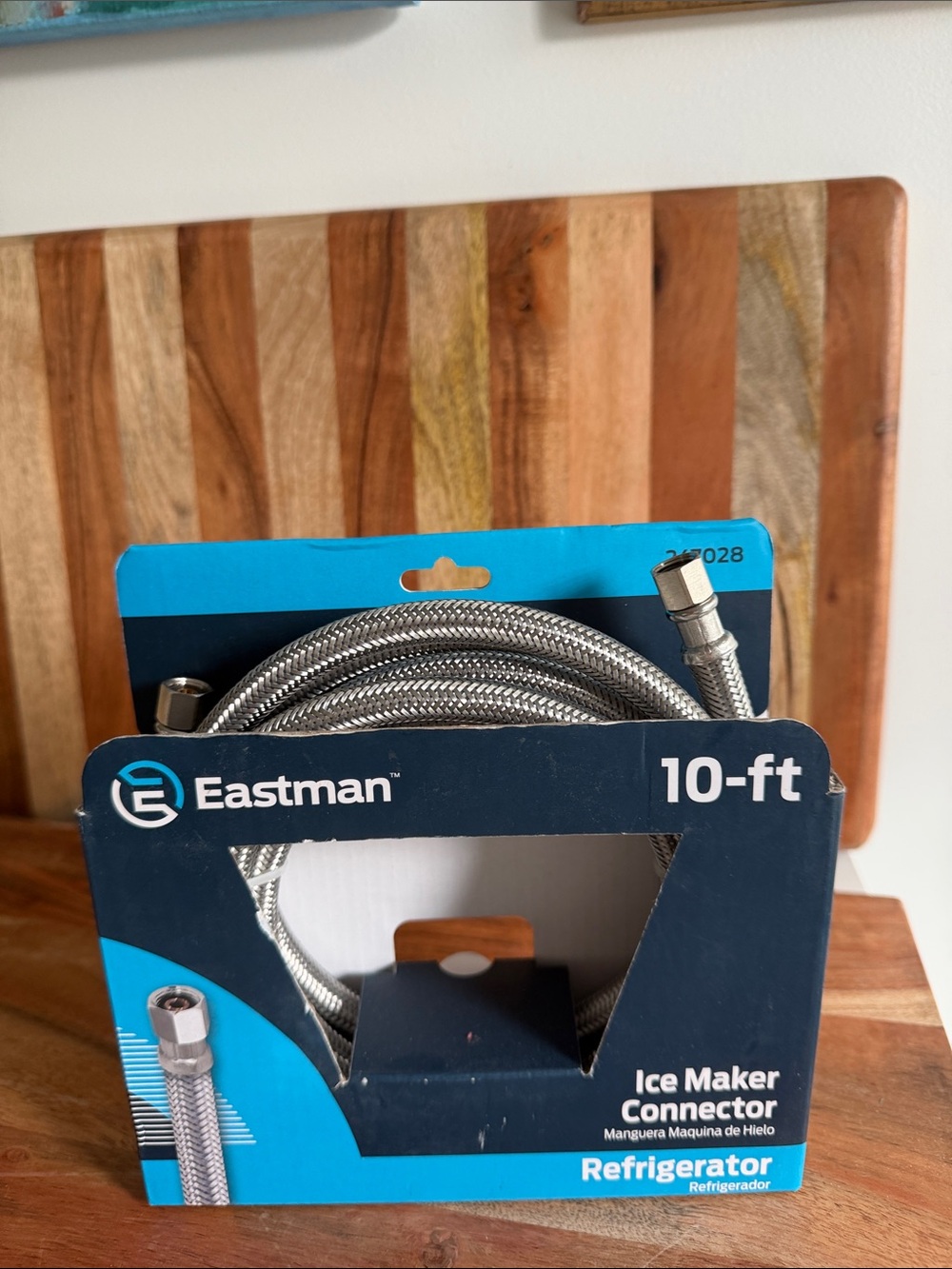 10-ft Stainless Steel Ice Maker Connector for Refrigerators - Silver NIB